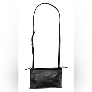 Velvet by Graham and Spencer Evelyn Black Crossbody Leather Bag